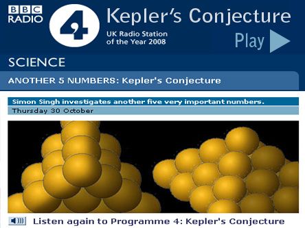 keplers conjecture audio 